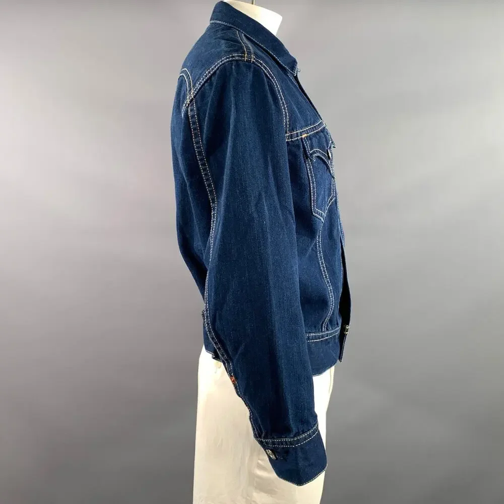 LEVI'S Size L Navy Heather Cotton polyester Dagger Jacket
